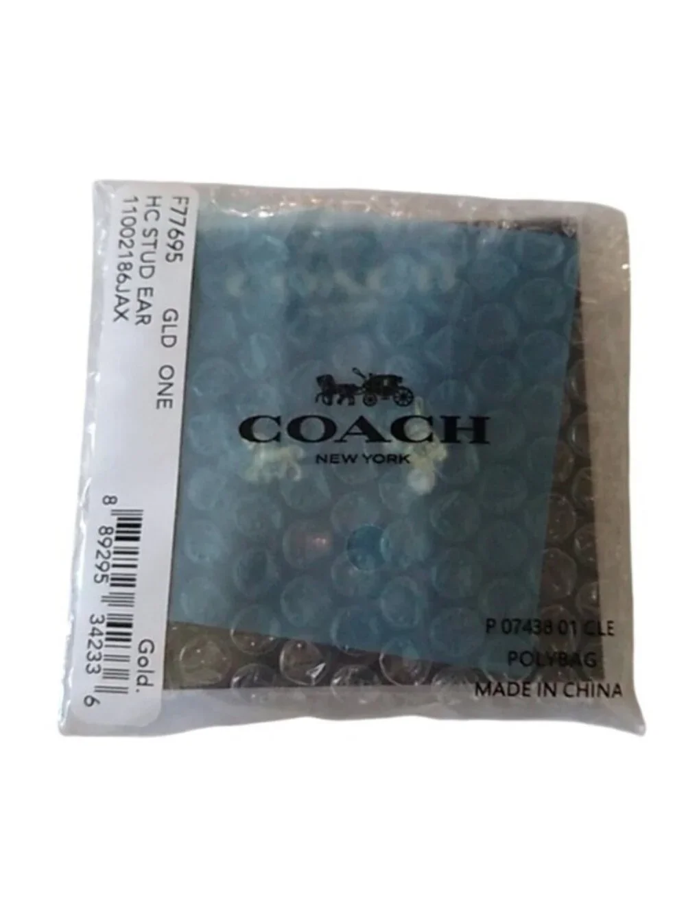 Coach F77695 Gold Horse and Carriage Stud Earrings - Picture 3 of 4